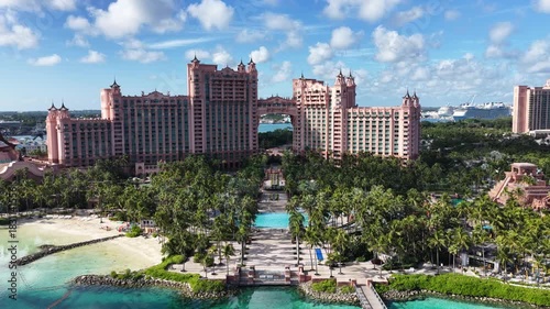 Bahamas Skyline In Nassau In New Providence Bahamas. Resort Landscape. Beach Scenery. Caribbean Skyline. Bahamas Skyline In New Providence Bahamas. Nature Scene.