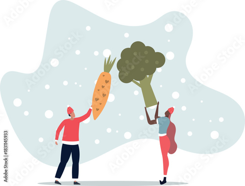 healthy eating concept.Balanced vegetarian and vegan diet.life and employment of people.