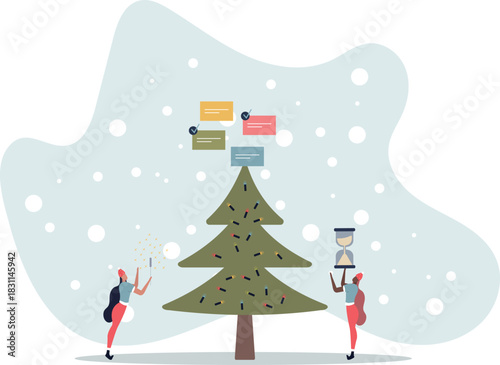 scheduling work tasks.Business and organization concept.life and employment of people.