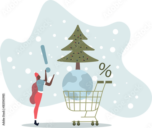 Food loss and waste illustration.Environment and resources problem concept.life and employment of people.