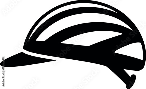 cyclist helmet vector