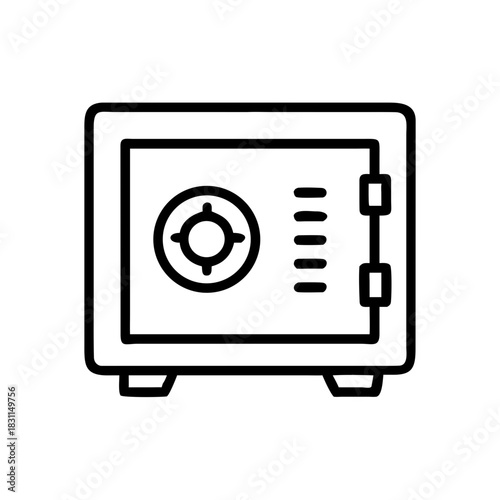 Metal safe with dial and lock for security and finance use  