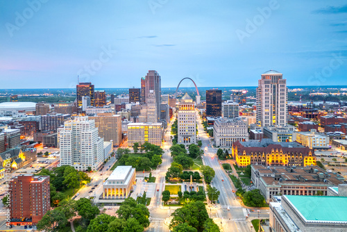 St. Louis, Missouri, USA Downtown Cityscape 1972