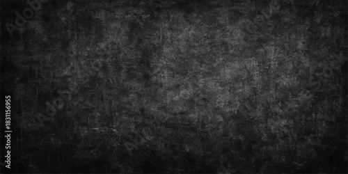 Old dark grunge black chalkboard texture background for vintage aged surface backdrop