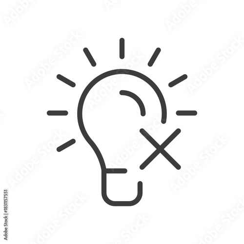 Power outage icon. No electricity. Simple illustration.