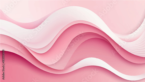 Soft flowing pink vector illustration with abstract wave design and subtle light texture pattern