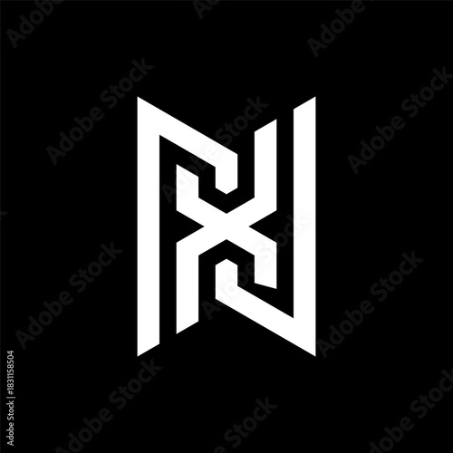 Letter NX or XN masculine monogram logo