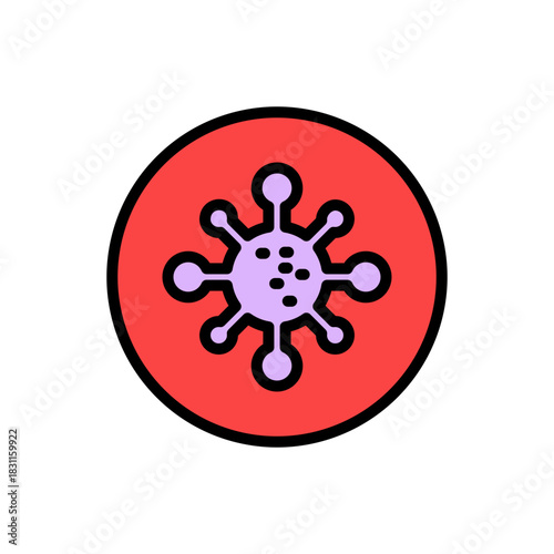 Virus icon outline style