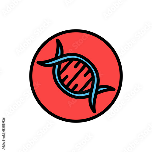 DNA icon outline style