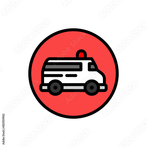 Ambulance icon outline style