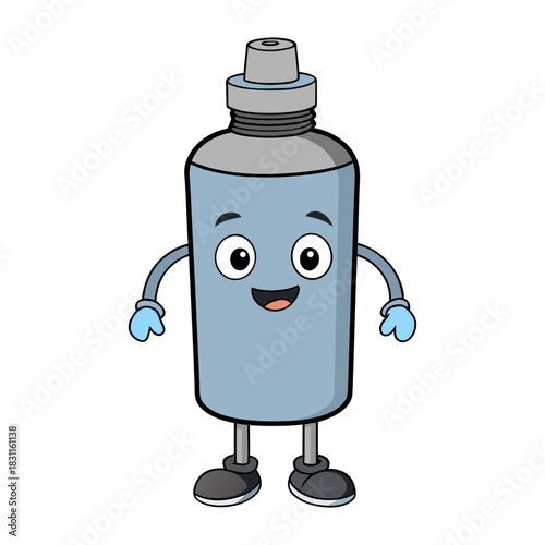 Vector illustration of isolated plastic and glass bottles of water, spray, and dropper for cosmetic, health, and cleaning liquid