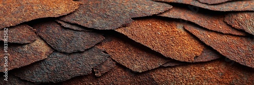 Close-up of overlapping cinnamon bark layers showing rough textured surfaces in rich brown and reddish tones for a natural and organic background