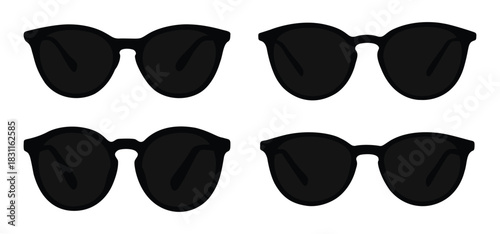 Black and stylish goggles on white background