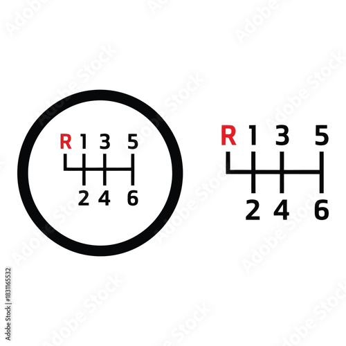 Manual transmission gear shift pattern with reverse