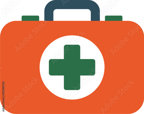 First aid kit medical emergency supplies health care equipment illustration