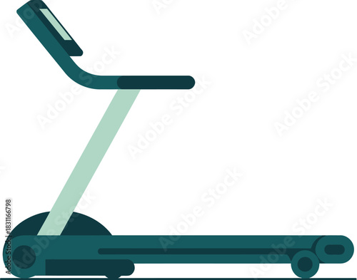 Illustration of treadmill machine for fitness exercise and cardio workout