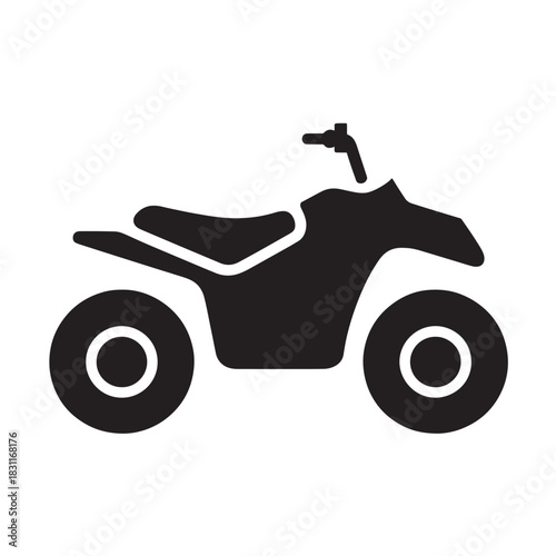ATV icon simple flat vector illustration of an all-terrain vehicle isolated on white background