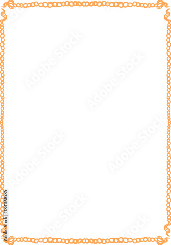 Textured Doodle Simple Vintage Rectangular Border Design