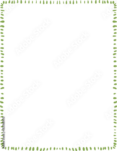 Rough Edges Doodle Simple Vintage Rectangular Frame Outline