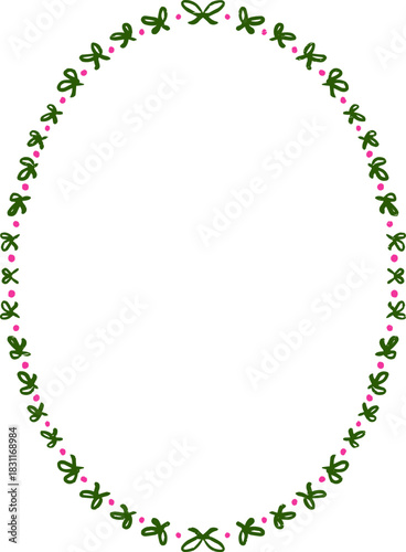 Rough Edges Doodle Simple Isolated Oval Frame Outline Design