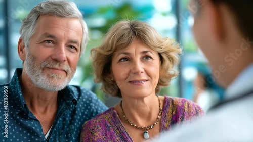 Editorial healthcare shoot, doctor consult with patient, bright clinic, trust and care vibe, with copy space