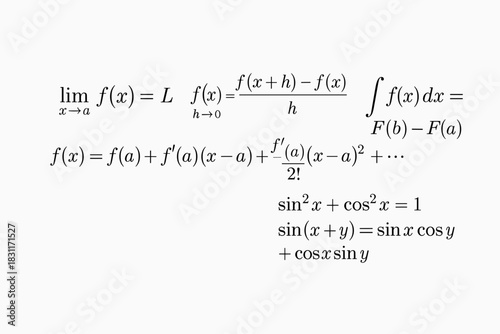 A clean, neat, 100% accurate mini-summary of mathematical analysis and trigonometry. Perfect for a cheat sheet, poster, or simply as an aesthetic image for math enthusiasts.