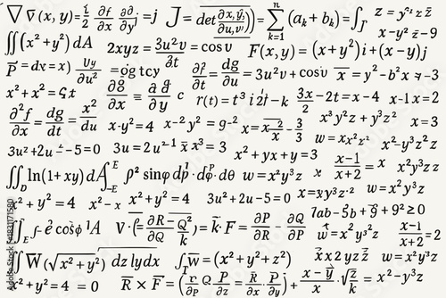 deliberately created chaos of randomly mixed symbols, formulas and equations that look complicated but mean absolutely nothing.