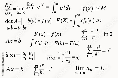 Correct Math Pic consists exclusively of completely correct and beautiful mathematical statements written next to each other.