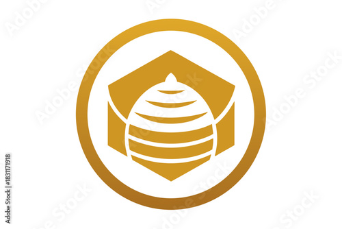 Golden beehive icon symbolizing sweetness and nature