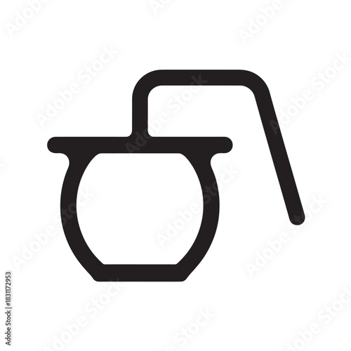 Distillation apparatus icon simple line vector illustration chemistry and science concept isolated on white background