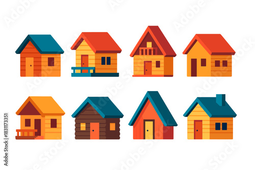 Cozy cabin collection for architecture and design projects