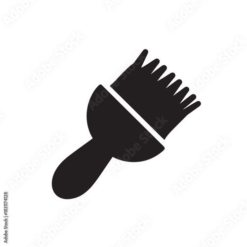 Paint brush icon simple flat vector design isolated on white background for graphic design and web elements