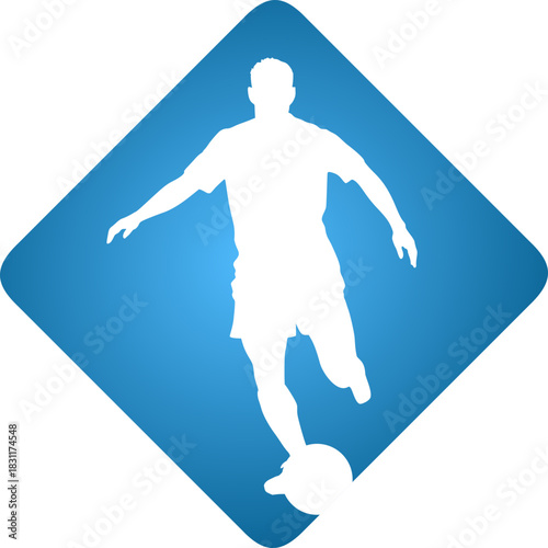 Emblem of football player design