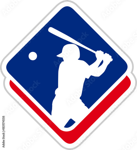 Modern baseball sport icon design
