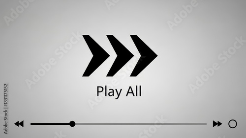 Play All Button with Progress Bar and Navigation Arrows.