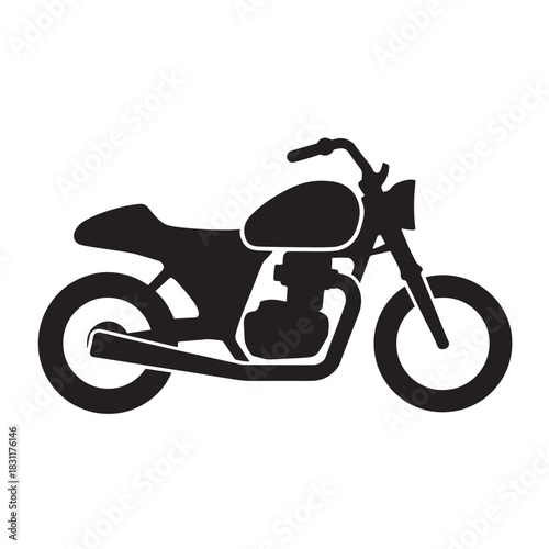 Motorcycle silhouette a classic motorbike icon vector illustration isolated on white background