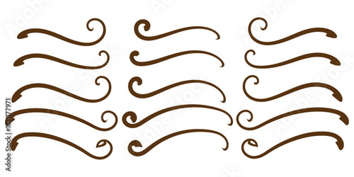 vector, swoosh, retro, swirl, tail, font, line, typography, swash, curve, baseball, vintage, brush, underline, element, ornament, swish, wave, decoration, design, set, stroke, text, team, calligraphy,