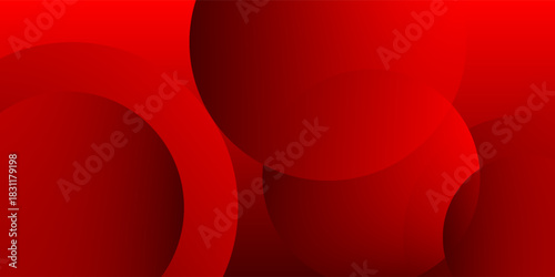 White circle geometric red abstract background. vector