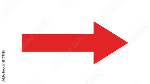 A bright red arrow points to the right on a plain white background, indicating direction or progress.