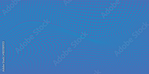 Blue wave dotted pattern. Futuristic twisted grunge background, dot, circles. Vector modern optical pop art texture for posters, business cards, cover, labels, ads, social media