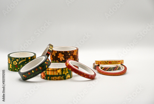 A group of Christmas themed washi tape