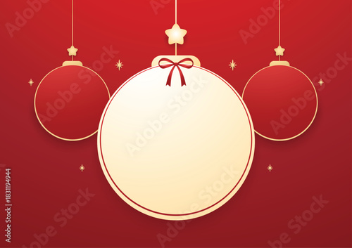 Christmas label. Festive Christmas text box vector. Perfect for seasonal messages or text and greetings.