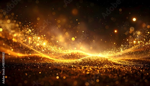 Golden Luxury Sparkle Lights Background