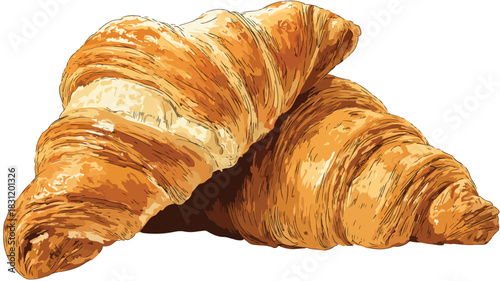 Delicious Croissant Drawing with Croissant Picture for Creative Projects