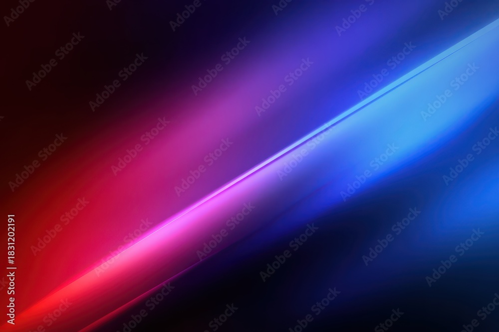 Fototapeta premium Dynamic Gradient of Red and Blue Glows. Abstract Light Play with Vibrant Hues in a Captivating Background