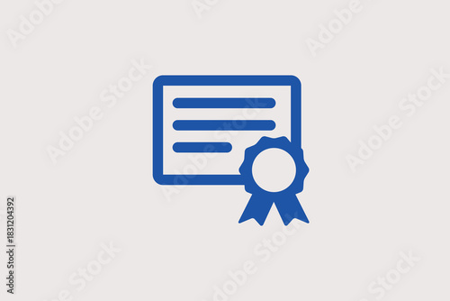 certification illustration in line style design. Vector illustration.	