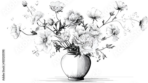 Elegant Large Vase with Beautiful Flowers - Company Collection