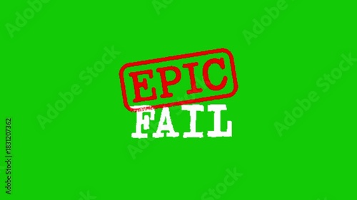 vector illustration of an epic fail sign