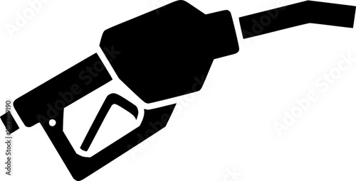Fuel Nozzle Icon Gas Station Pump Symbol, Simple Black Silhouette Design for Websites, Apps, and Graphic Projects
