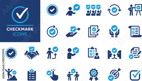 checkmark, icons, verification, approval, confirmation, success, done, completed, agreement, handshake, checklist, document, task, list, quality, badge, award, target, accuracy, precision, consent, re